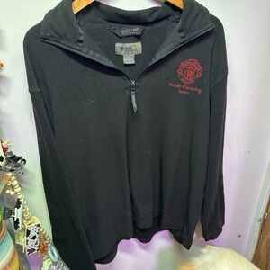 Port Authority Black Quarter-Zip with Red Logo